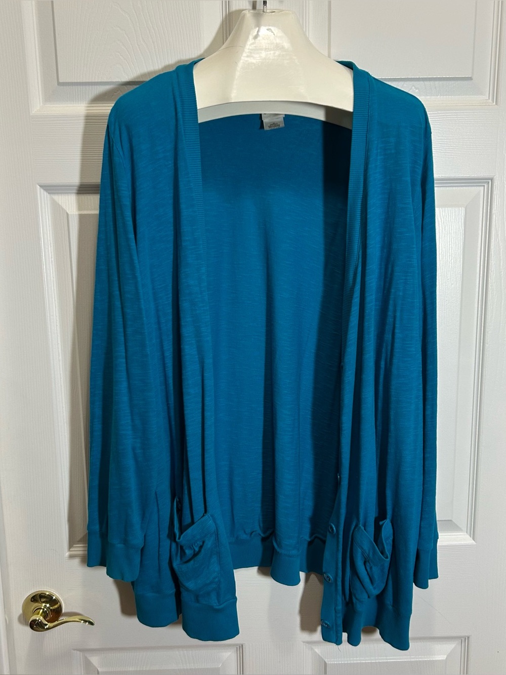 Just My Size Teal Open-Front Women's Cardigan Sweater